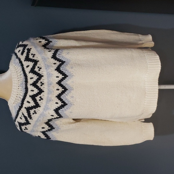 Ann Taylor Loft Fair Isle Part Mohair Warm Sweater Size L - Picture 4 of 8